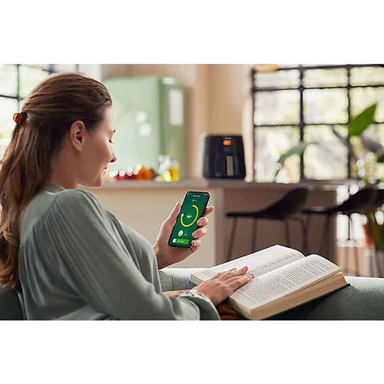 Freidora de aire - PHILIPS HD9280/70, 2000 W, Negro 9