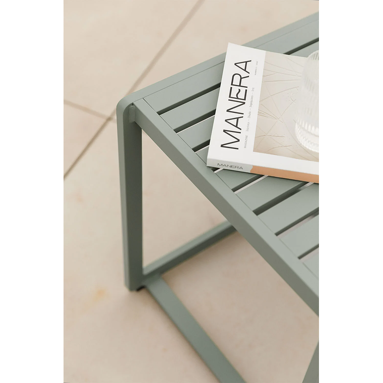 Mesa auxiliar de aluminio DULEM 40 x 40 Caqui 2