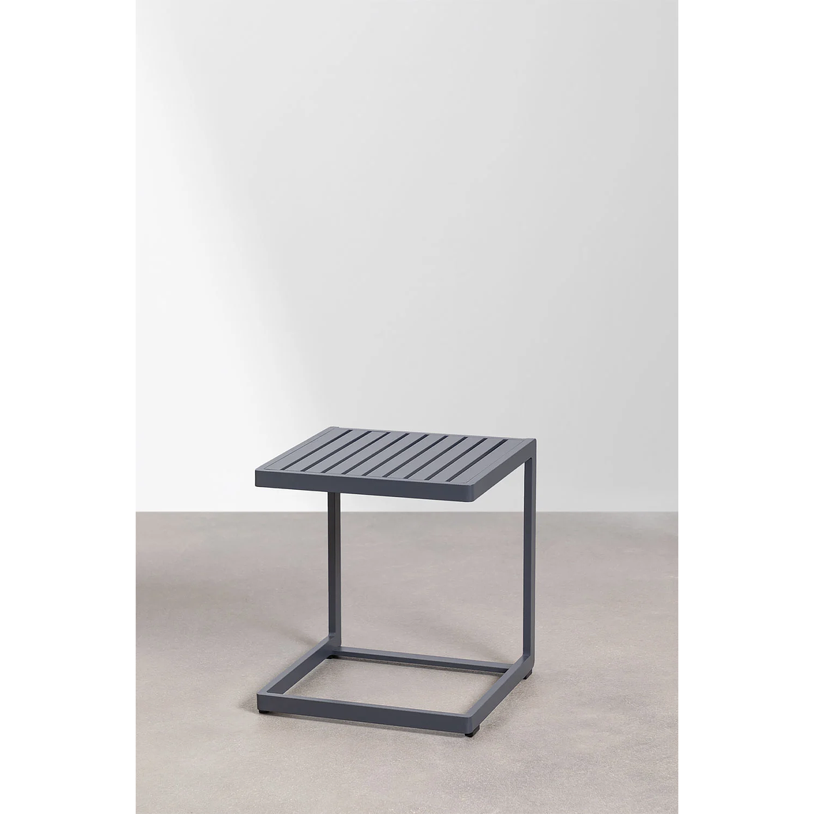 Mesa auxiliar de aluminio DULEM 40 x 40 Gris Grafito 1