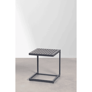 Mesa auxiliar de aluminio DULEM 40 x 40 Gris Grafito