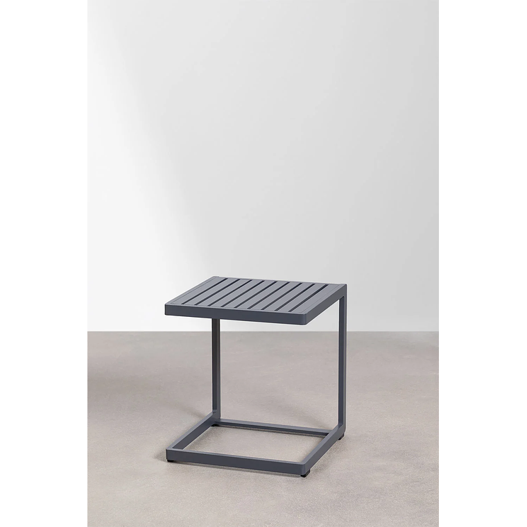 Mesa auxiliar de aluminio DULEM 40 x 40 Gris Grafito 1