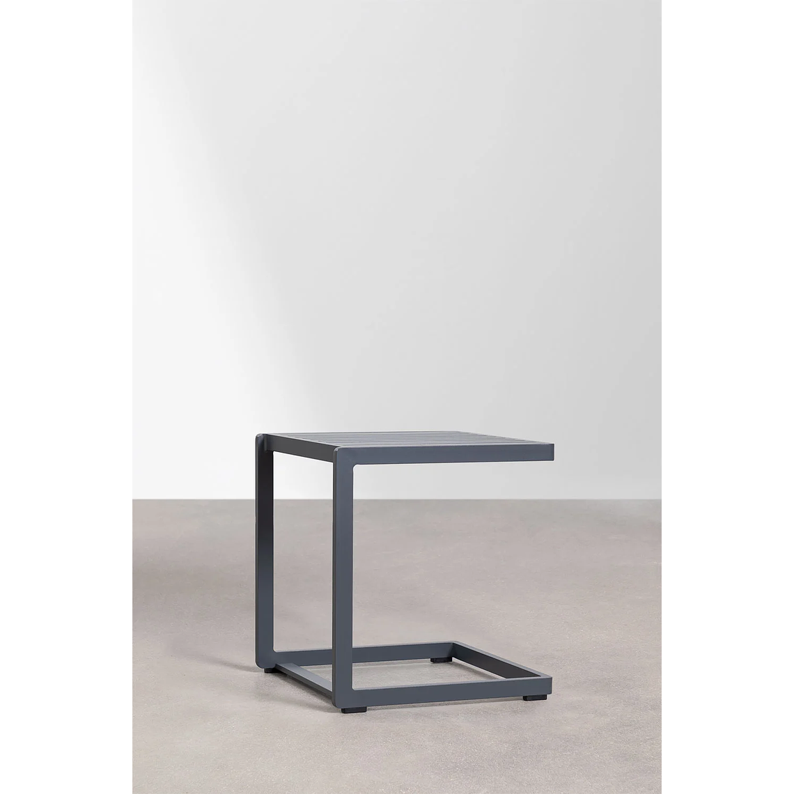 Mesa auxiliar de aluminio DULEM 40 x 40 Gris Grafito 2