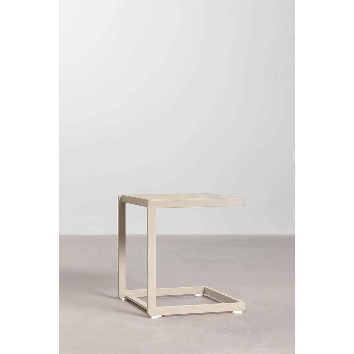 Mesa auxiliar de aluminio DULEM 40 x 40 Beige Tapioca 4