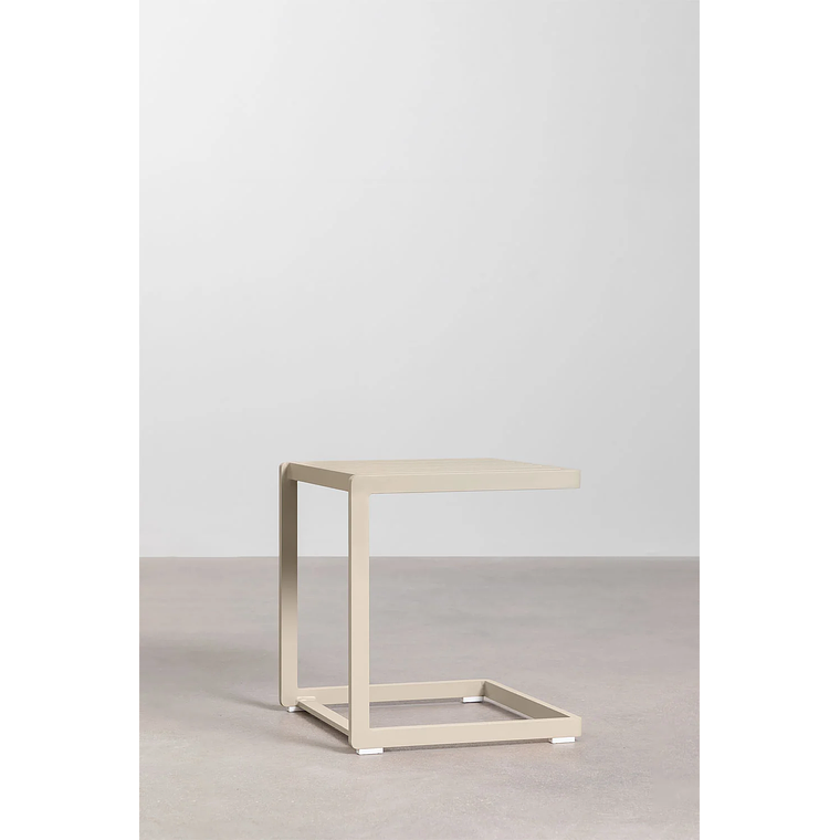Mesa auxiliar de aluminio DULEM 40 x 40 Beige Tapioca 4