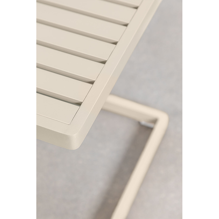 Mesa auxiliar de aluminio DULEM 40 x 40 Beige Tapioca 5