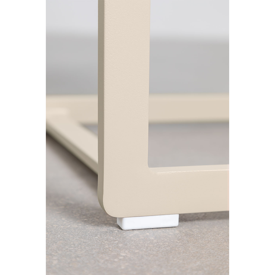Mesa auxiliar de aluminio DULEM 40 x 40 Beige Tapioca 6