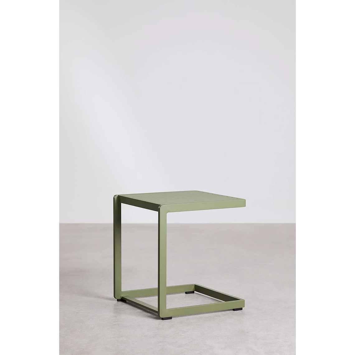 Mesa auxiliar de aluminio DULEM 40 x 40 Verde Oliva Intenso 2