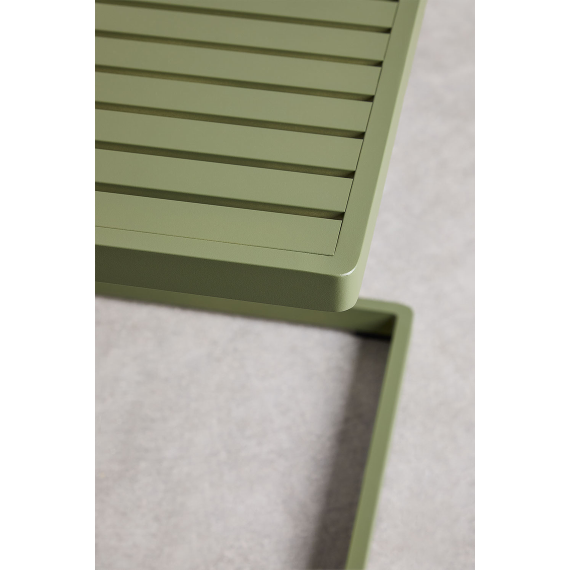 Mesa auxiliar de aluminio DULEM 40 x 40 Verde Oliva Intenso 4