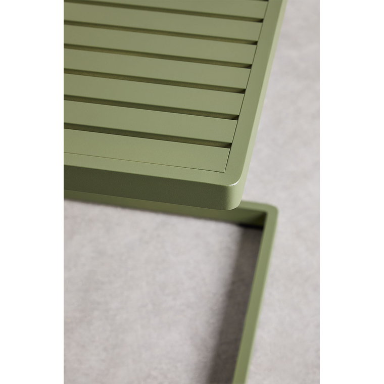 Mesa auxiliar de aluminio DULEM 40 x 40 Verde Oliva Intenso 4