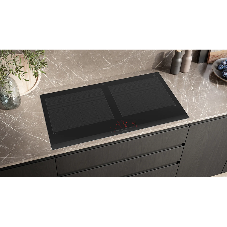 Encimera Inducción 90 cm Negro, con perfiles SIEMENS 4