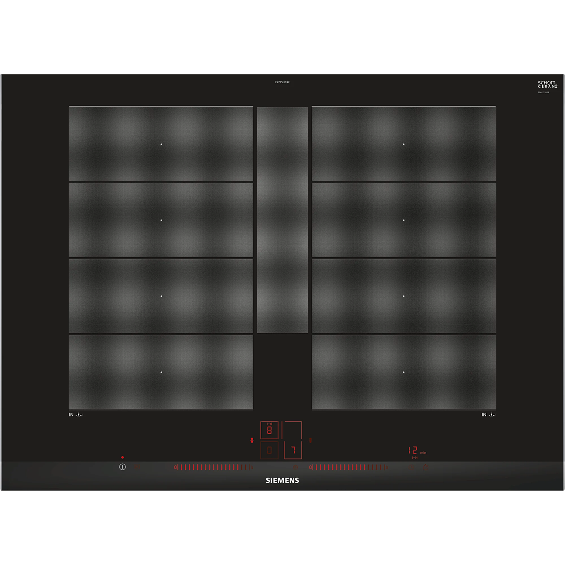 Encimera Inducción 70cm con perfiles Siemens 1