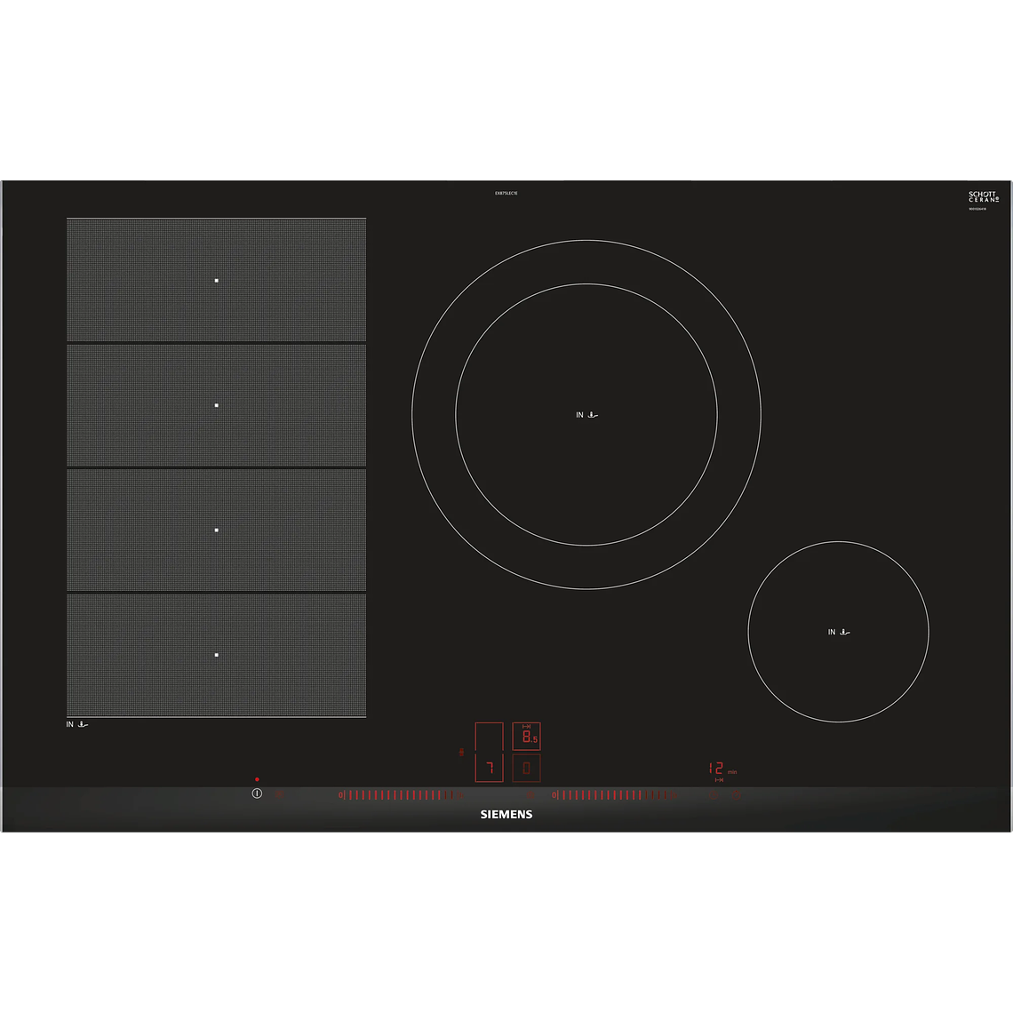 Encimera Inducción 80 cm negro Siemens 1