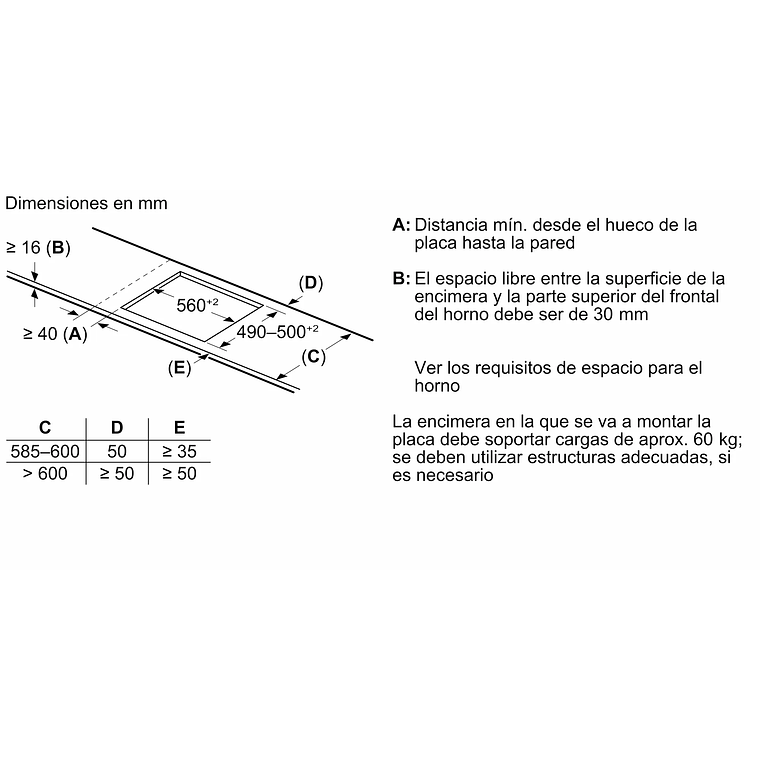 Encimera Inducción 60 cm negro sin perfiles IQ100 Siemens 7