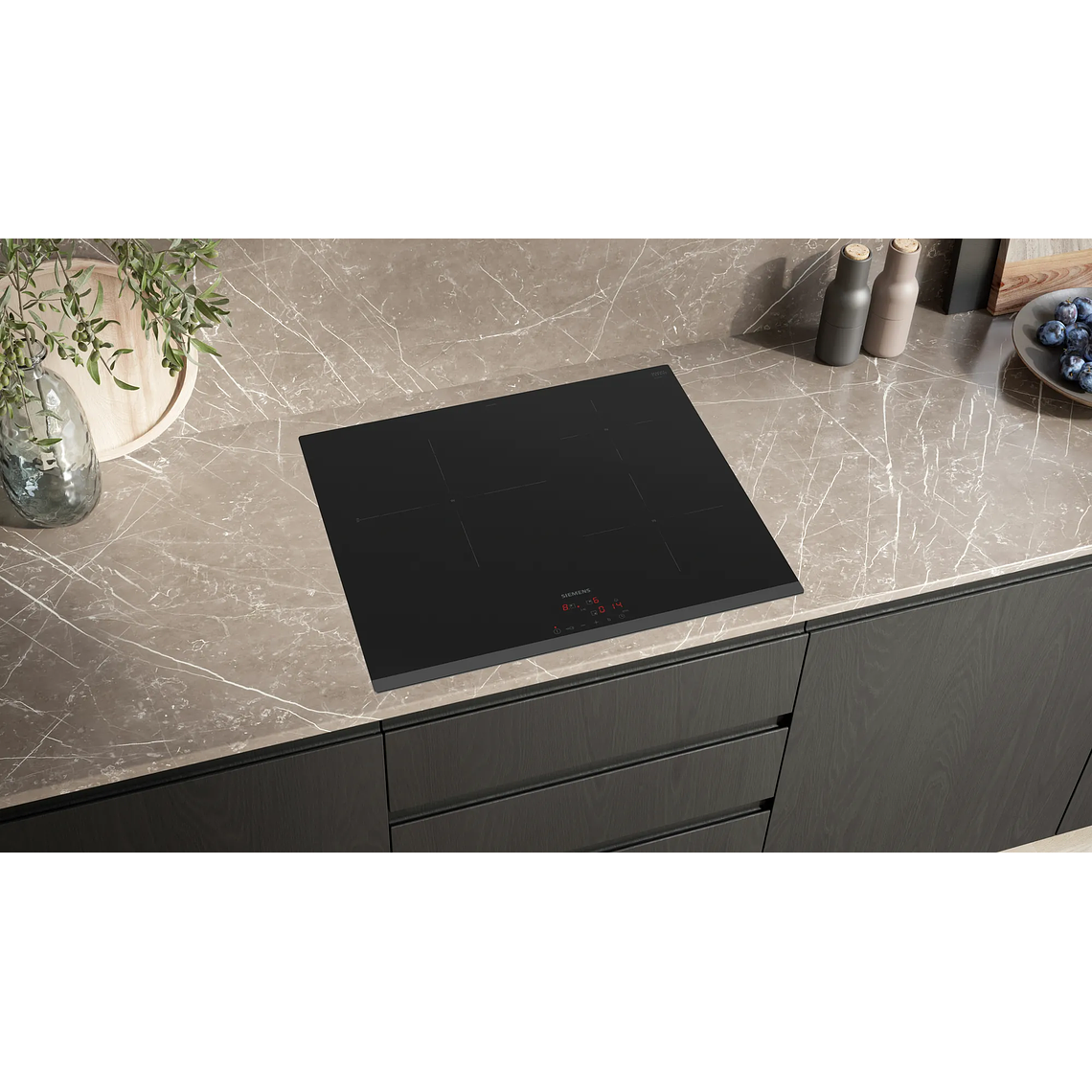 Encimera Inducción 60 cm negro sin perfiles IQ100 Siemens 4