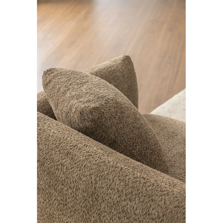 Sofá de 3 plazas en bouclé Eracli Marrón Chocolate 225cm 2