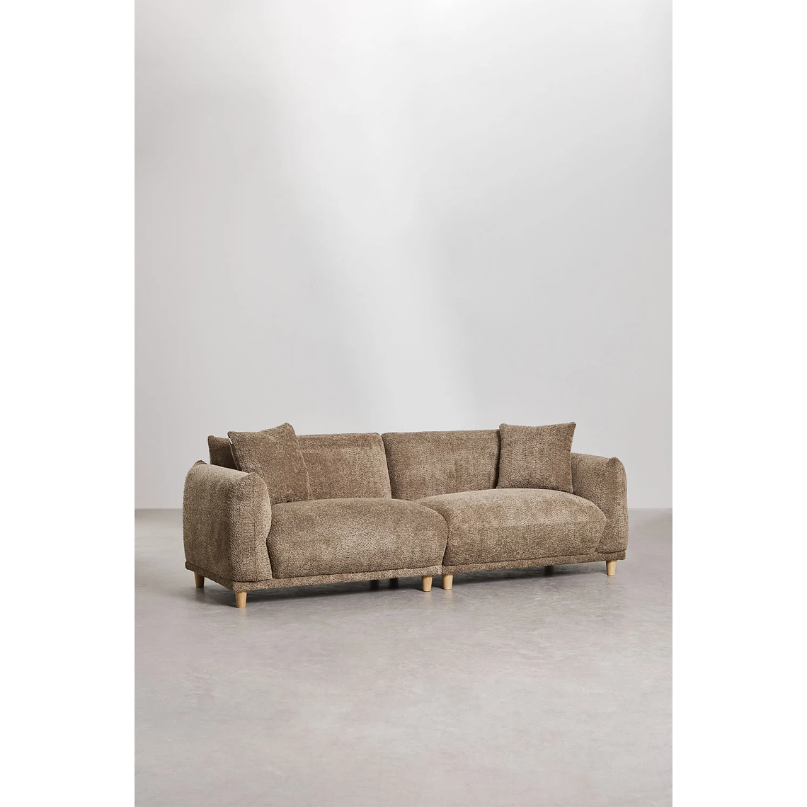 Sofá de 3 plazas en bouclé Eracli Marrón Chocolate 225cm 3