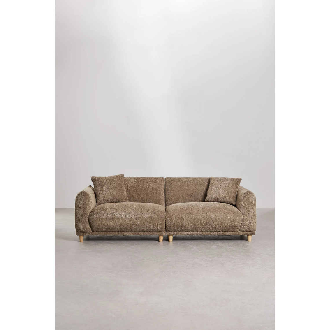 Sofá de 3 plazas en bouclé Eracli Marrón Chocolate 225cm 6