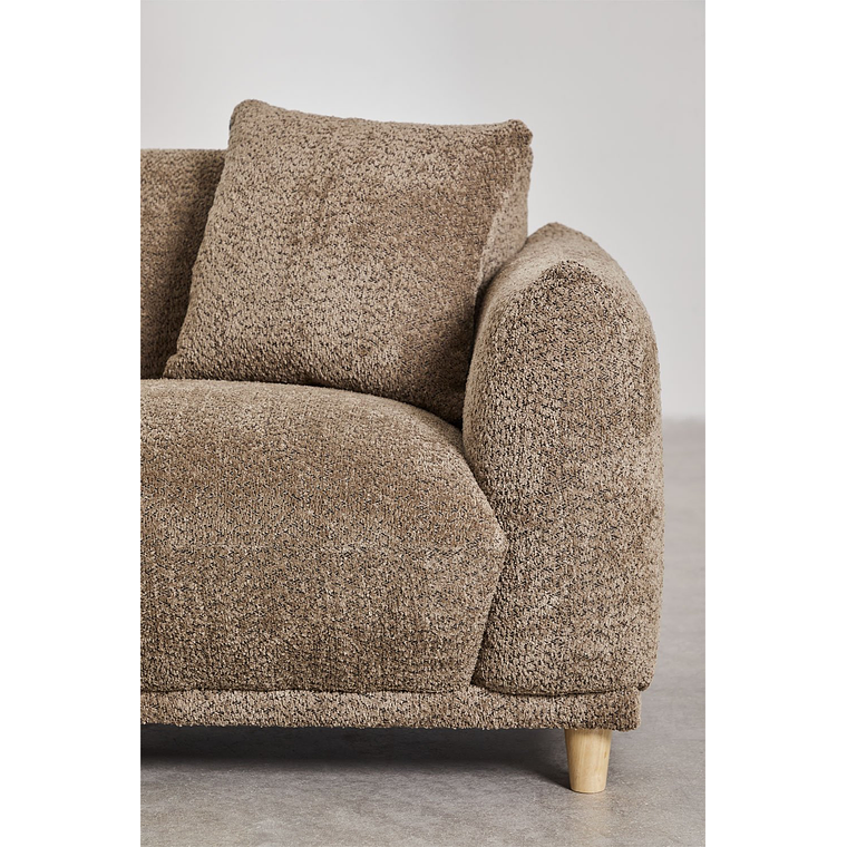 Sofá de 3 plazas en bouclé Eracli Marrón Chocolate 225cm 8