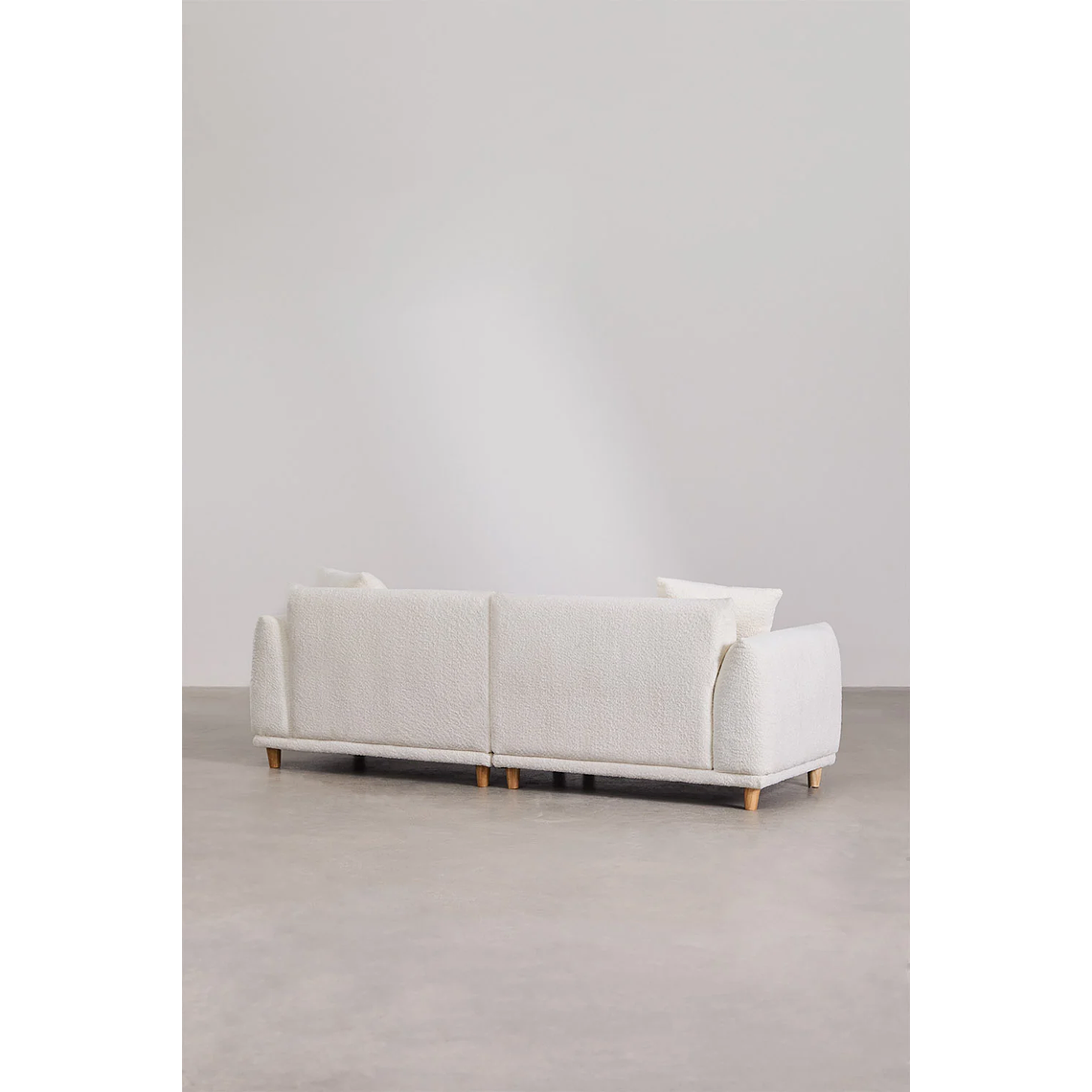 Sofá de 3 plazas en bouclé Eracli Blanco 225cm 7