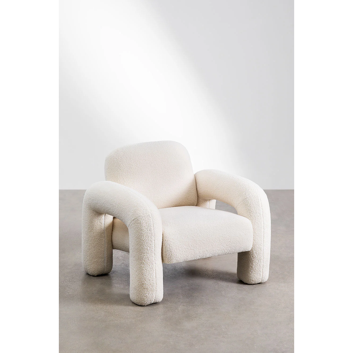 Poltrona en borreguito Nicxon Blanco  1