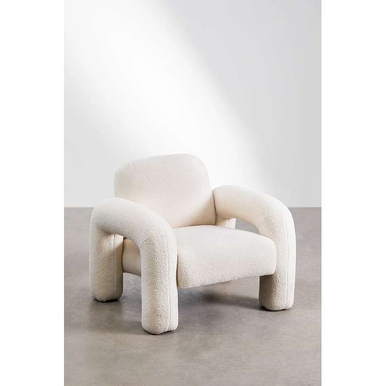 Poltrona en borreguito Nicxon Blanco  1