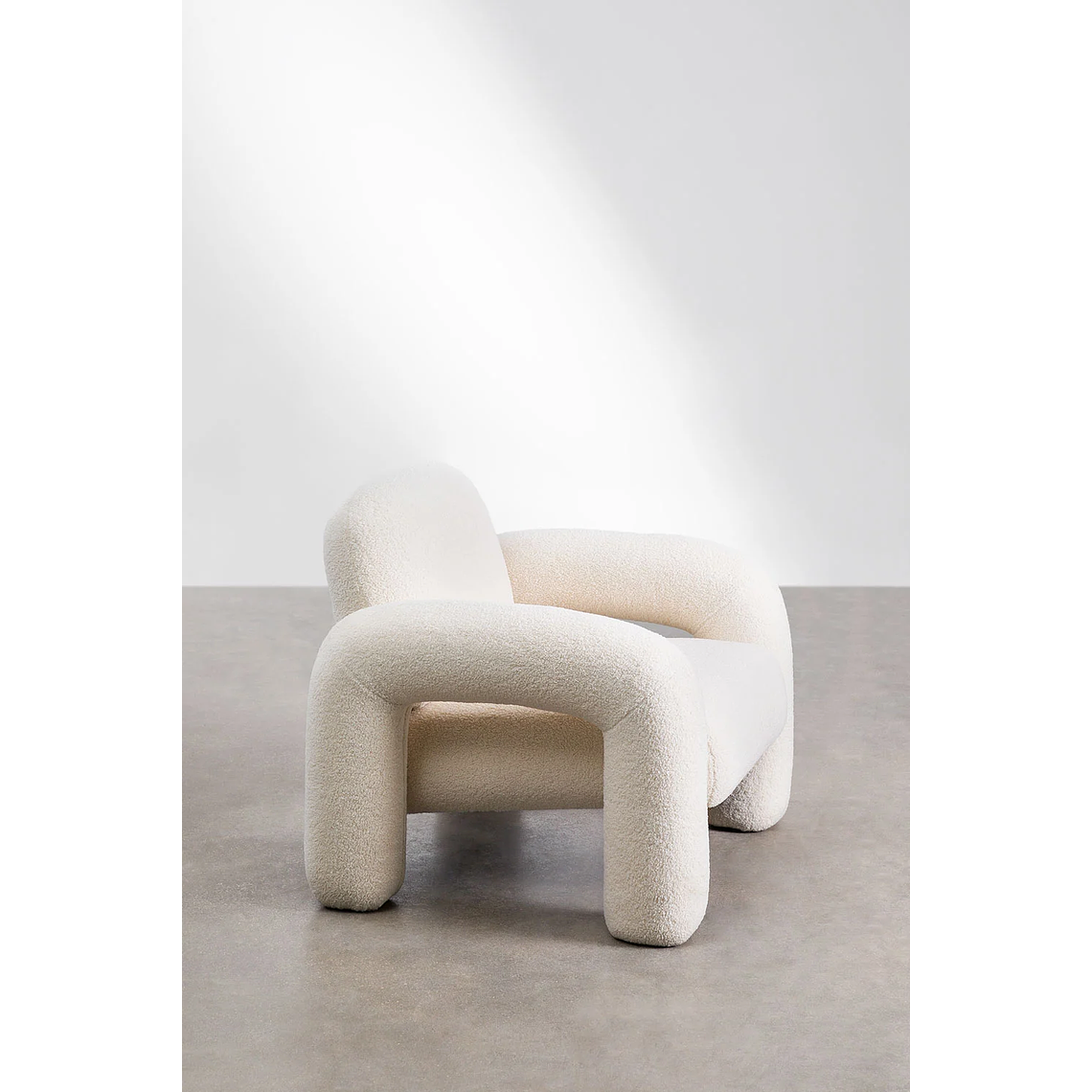 Poltrona en borreguito Nicxon Blanco  3