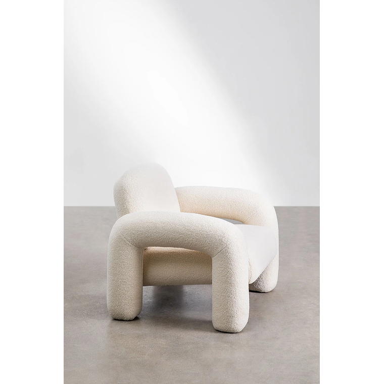 Poltrona en borreguito Nicxon Blanco  3