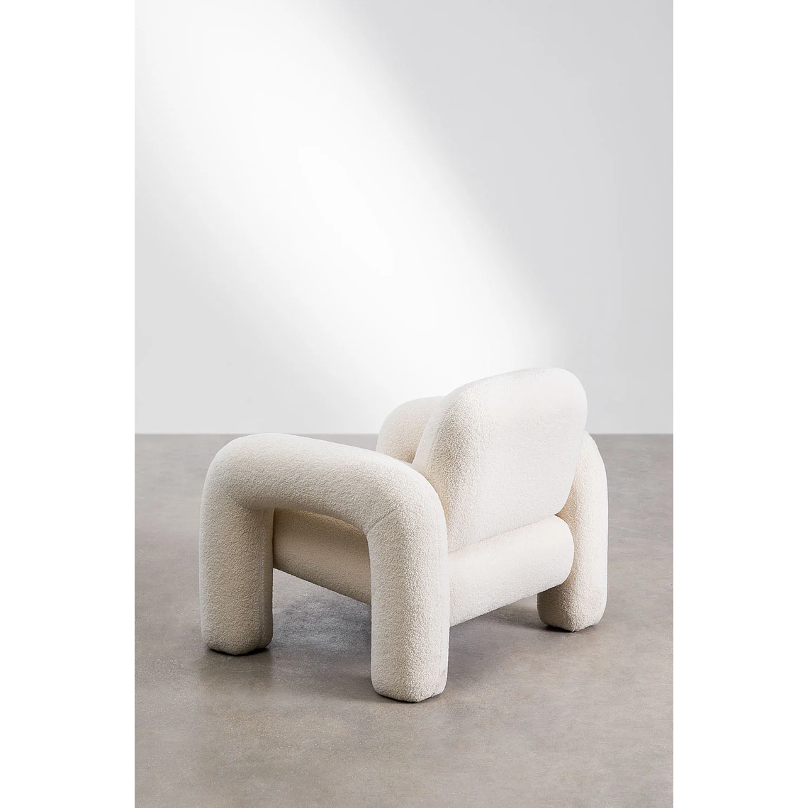 Poltrona en borreguito Nicxon Blanco  4