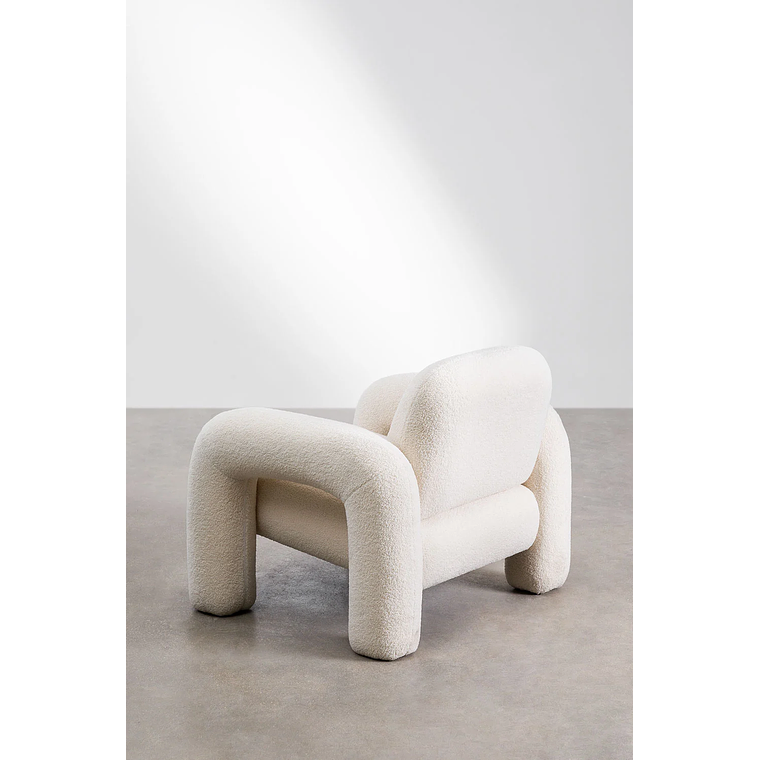 Poltrona en borreguito Nicxon Blanco  4