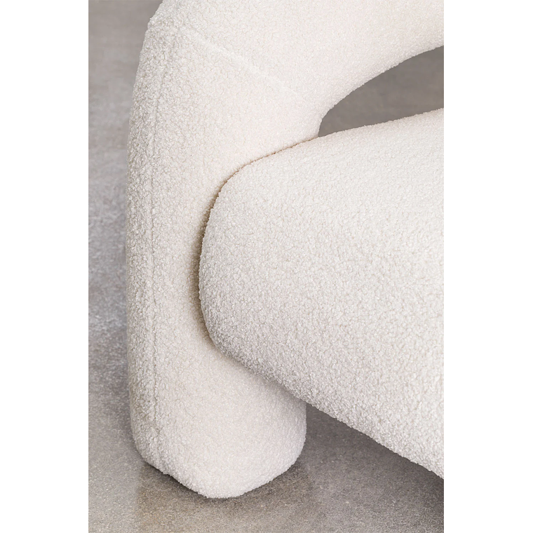 Poltrona en borreguito Nicxon Blanco  6