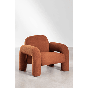 Poltrona en borreguito Nicxon Rojo Arcilla