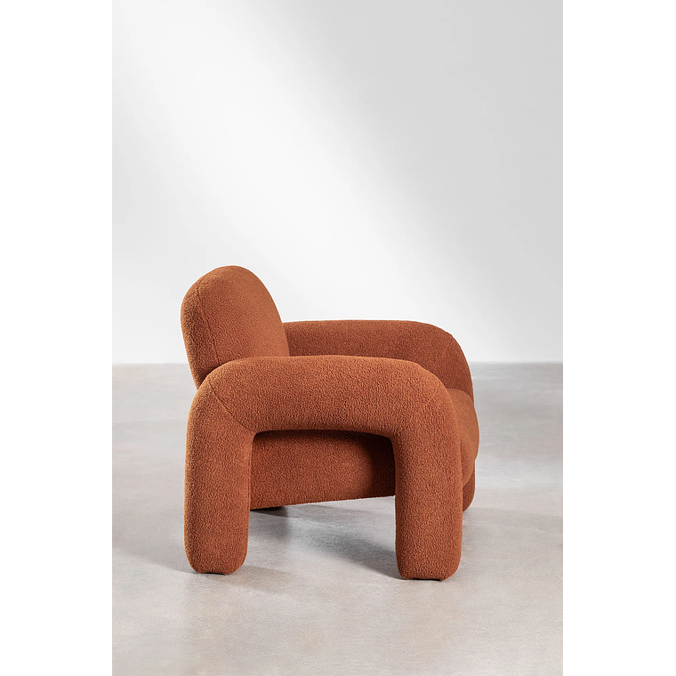 Poltrona en borreguito Nicxon Rojo Arcilla 3