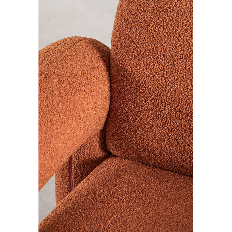 Poltrona en borreguito Nicxon Rojo Arcilla 5