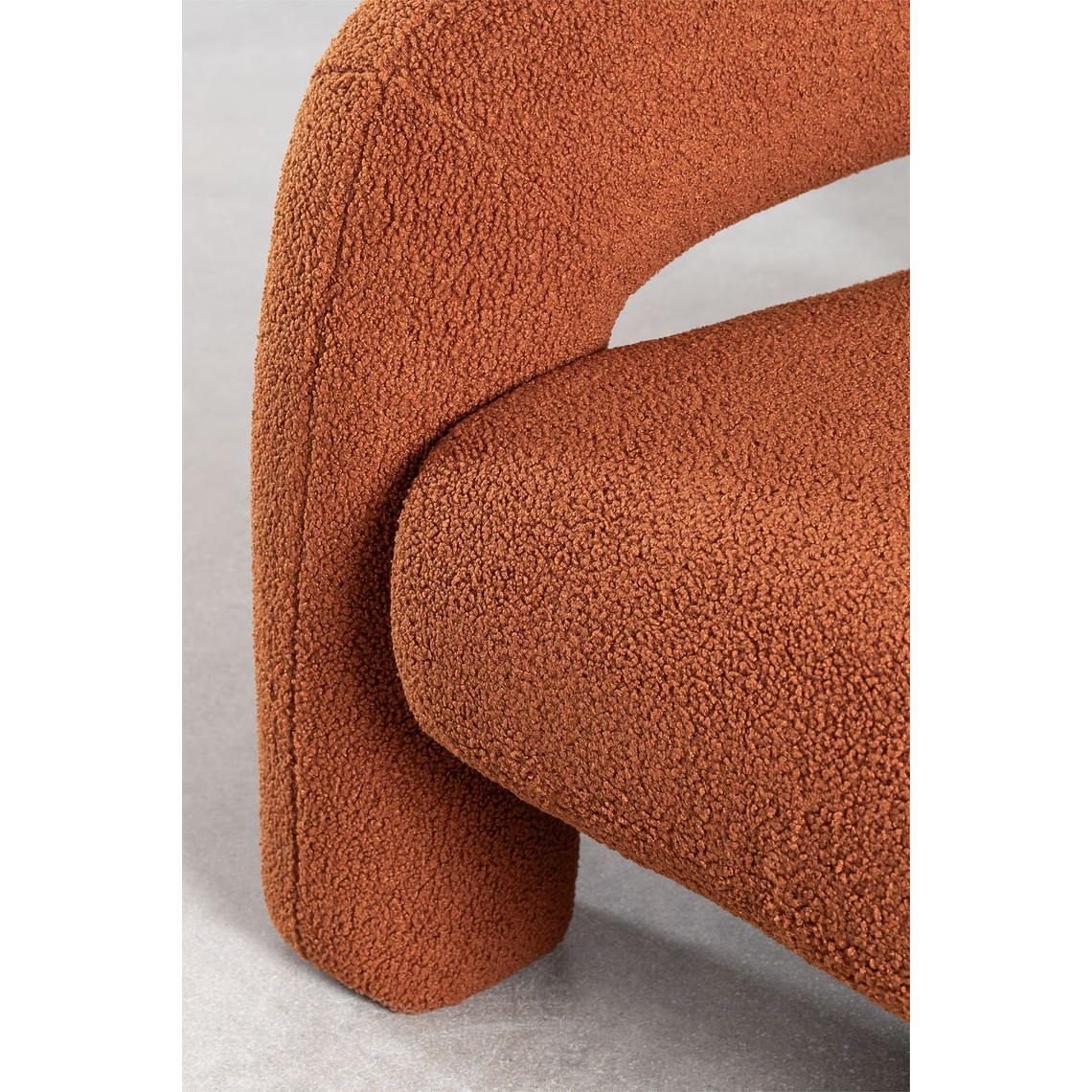 Poltrona en borreguito Nicxon Rojo Arcilla 6