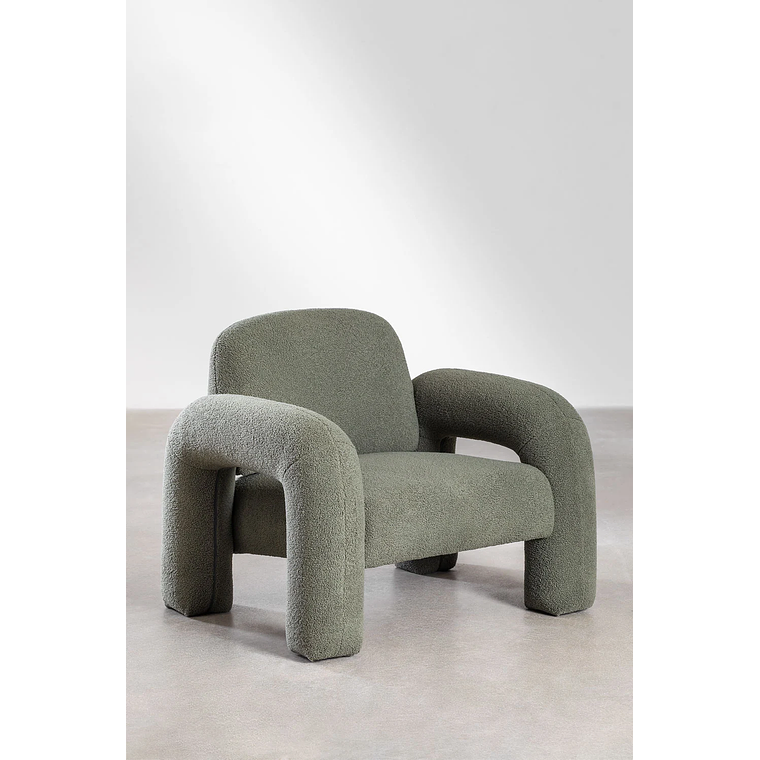 Poltrona en borreguito Nicxon Verde Salvia 2