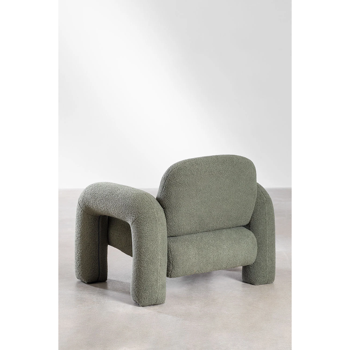 Poltrona en borreguito Nicxon Verde Salvia 4