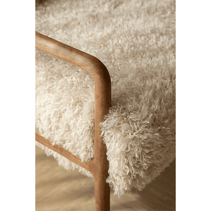 Poltrona en Madera con Pelo Sintético Maylene