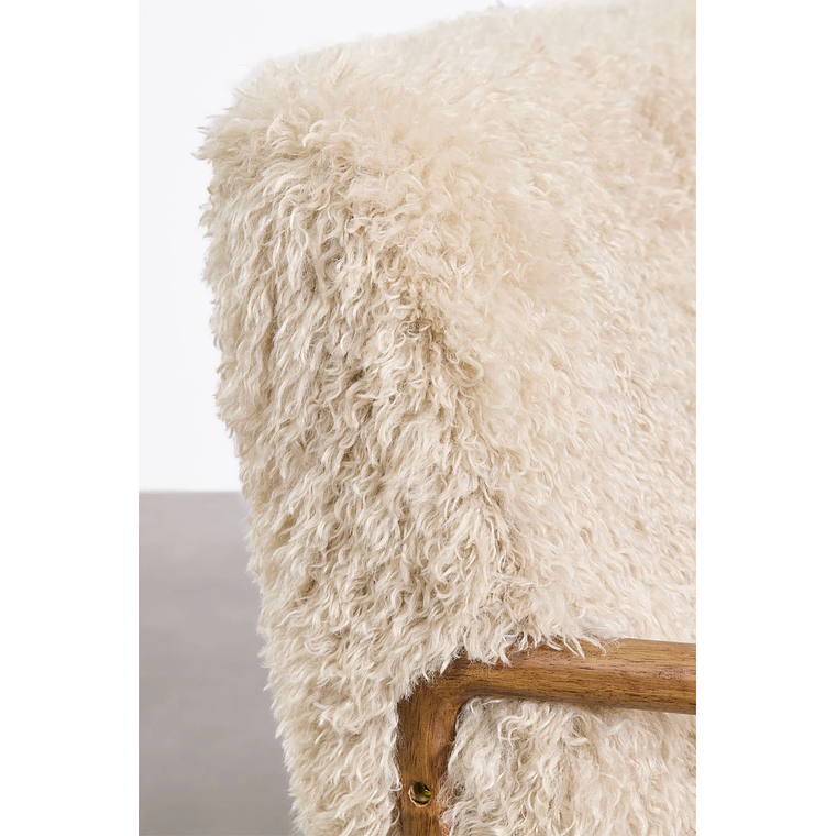 Poltrona en Madera con Pelo Sintético Maylene 4