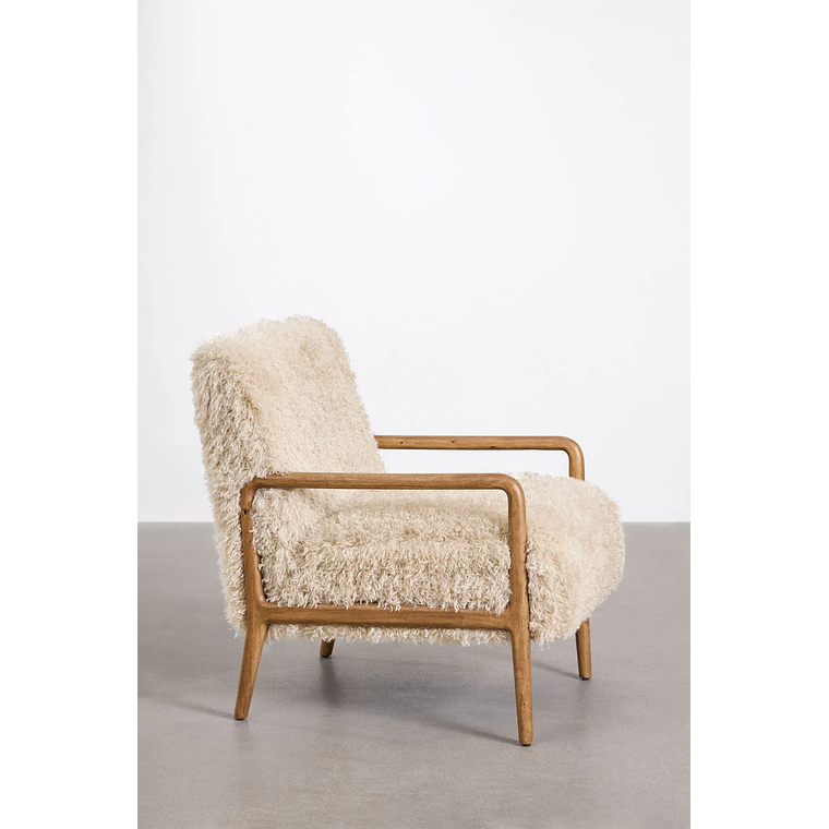 Poltrona en Madera con Pelo Sintético Maylene 5