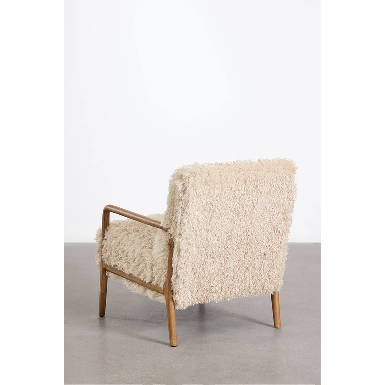 Poltrona en Madera con Pelo Sintético Maylene 6