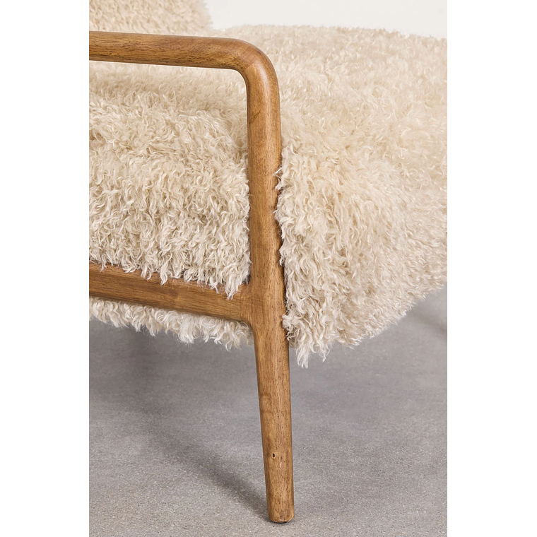 Poltrona en Madera con Pelo Sintético Maylene 7