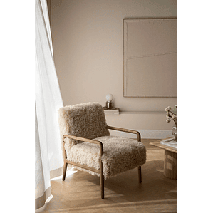 Poltrona en Madera con Pelo Sintético Maylene Pack 2 