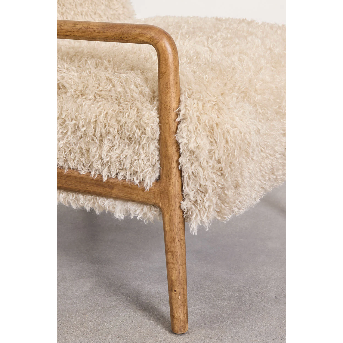 Poltrona en Madera con Pelo Sintético Maylene Pack 2  7