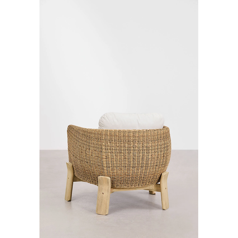 Poltrona en Madera de Acacia con Ratan Leilan 6