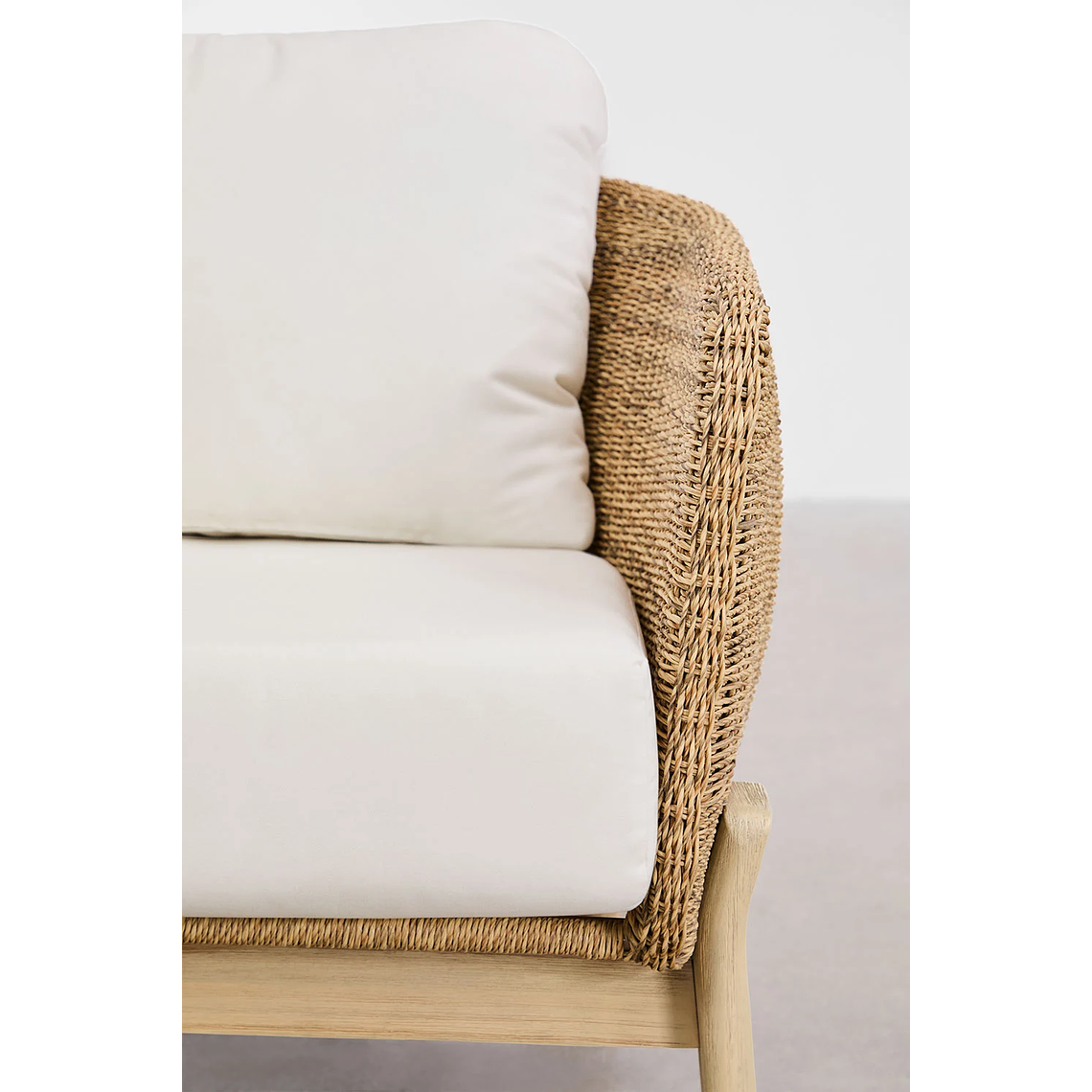 Poltrona en Madera de Acacia con Ratan Leilan Pack 2 8