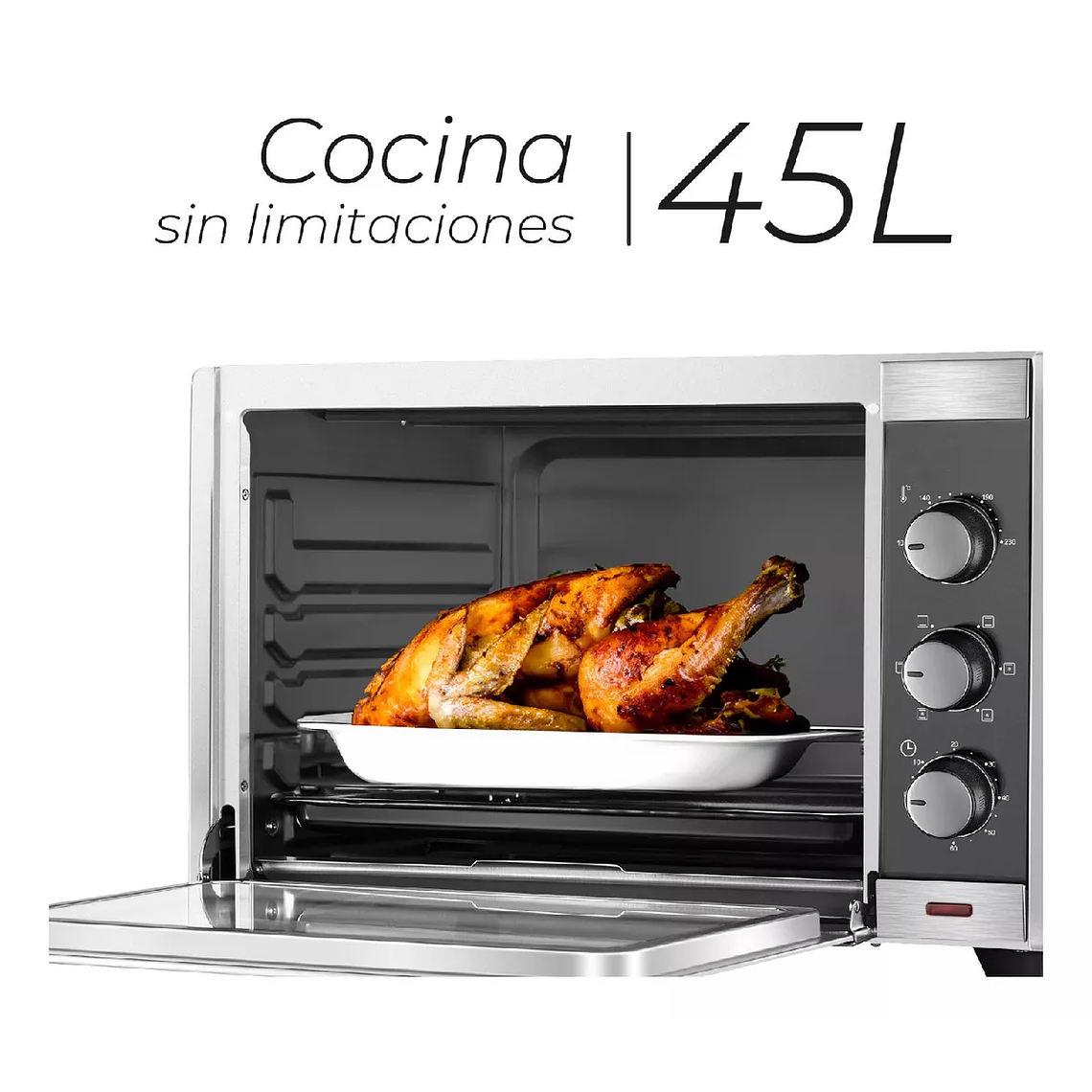 Horno Eléctrico Silver Series 45L Kitchen-It 5