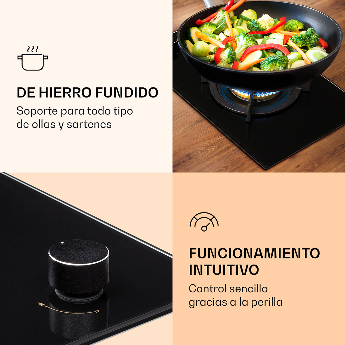 Encimera de Gas Goldflame 1 Quemador 3