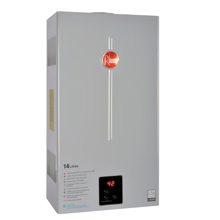 CALEFONT DIGITAL 14 LITROS GAS LICUADO TIRO NATURAL RHEEM 2
