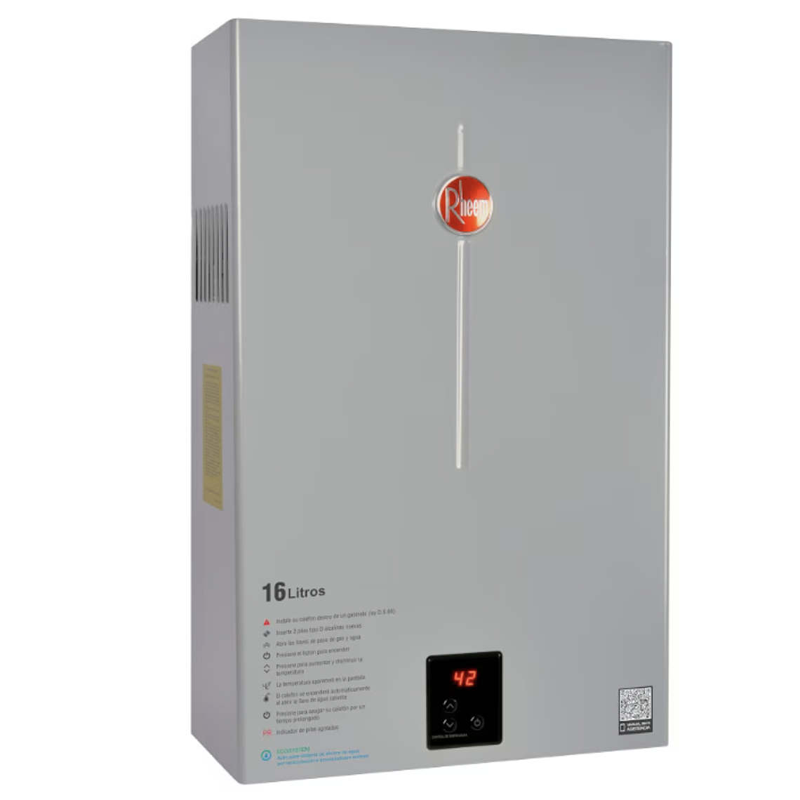 CALEFONT 16 LITROS GAS NATURAL TIRO NATURAL RHEEM 2