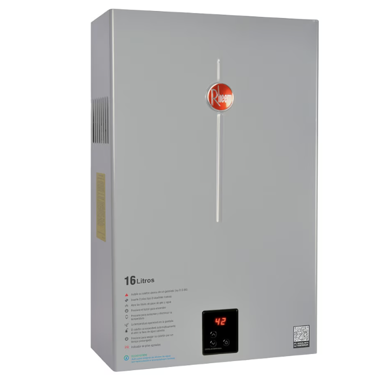 CALEFONT 16 LITROS GAS NATURAL TIRO NATURAL RHEEM 2